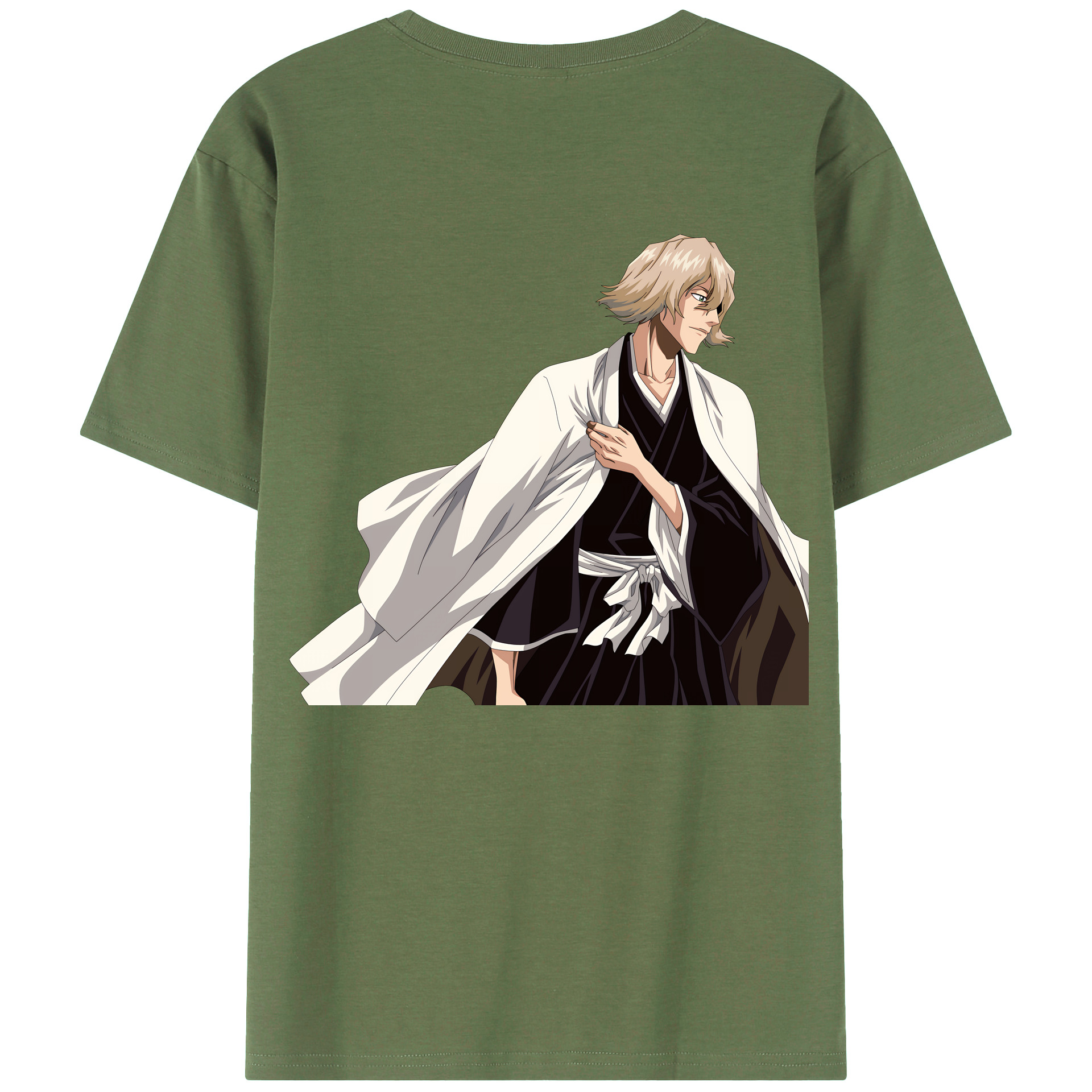 （画像用） "ブリーチ 浦原 喜助（うらはら きすけ） BLEACH Urahara Kisuke " 綿100％ メンズ半袖Tシャツ（バックプリント） 通気性